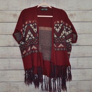 aztec print cardigan